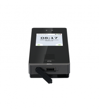 Close-up hardware view of the ZKTeco BioFace A1. A durable, high-speed biometric facial recognition terminal built for secure office access control systems across Uganda.