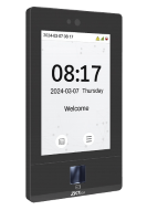 ZKTeco BioFace D1 side view: Slim IP65-rated biometric terminal for outdoor security. A rugged, waterproof facial recognition solution for industrial and office access in Uganda.