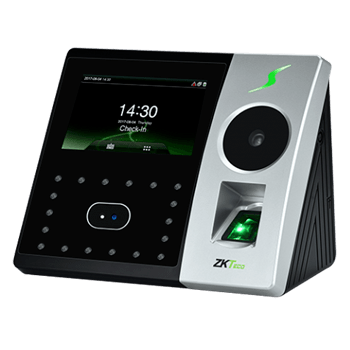 ZKTeco PFace202 multi-biometric terminal in Uganda. Supports palm, face, fingerprint, and card verification with fast matching and battery backup for secure office access in Kampala.