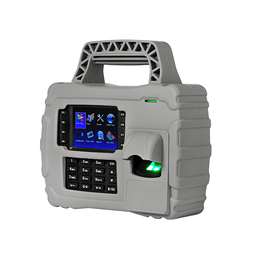 ZKTeco S922 side profile in Uganda. Features a rugged shockproof rubber casing and protected USB ports, built for extreme durability at construction and industrial sites in Kampala.