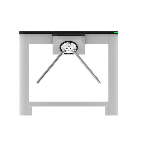 ZKTeco Saturn-T1000 tripod turnstile in action: demonstration of the smooth drop-arm entry mechanism. Secure, high-traffic access control hardware for sites across Uganda.