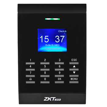 ZKTeco SC405 RFID access control terminal in Uganda. Features a 2.0-inch color display, PIN and card verification, and emergency linkage for secure office access across Kampala.