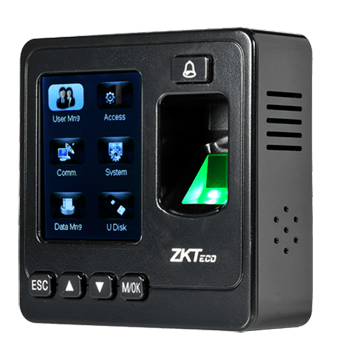 ZKTeco SF100 biometric terminal in Uganda. Features a 2.4-inch color display, IP-based communication, and compact design for secure access control and time attendance in Kampala offices.