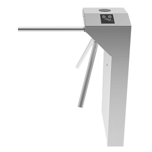 ZKTeco TS1000 Pro Series turnstile side view – economical access control system available in Uganda. Features a durable SUS304 stainless steel housing for secure entry in Kampala.