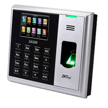 ZKTeco UA300 biometric attendance terminal from your trusted Uganda supplier, featuring rapid fingerprint matching and seamless TCP/IP network connectivity.