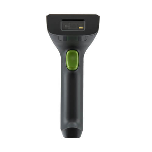 ZKTeco ZKB201S 2D barcode scanner front view: Scanning lens and green trigger. Reliable barcode reader for retail and office use in Kampala and Uganda.