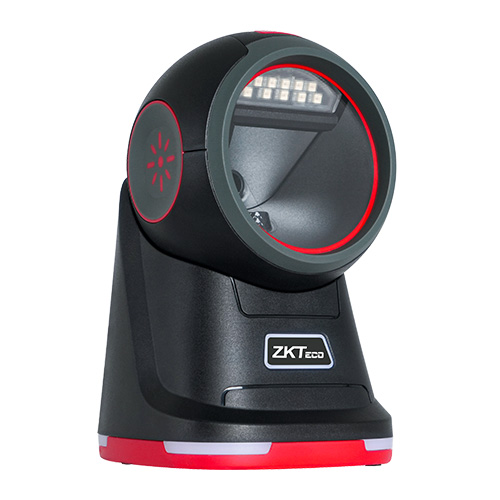 ZKTeco ZKB209 Hands-Free 2D Barcode Scanner with red LED accents - Professional retail POS solution for shops and supermarkets in Kampala and Uganda.