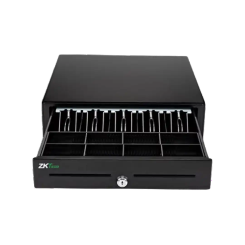 ZKTeco ZKC0508 POS drawer with dual media slots and secure 3-position key lock. Maximum asset safety for retail businesses and supermarkets in Kampala and Uganda.