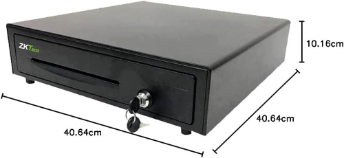 ZKTeco ZKC0508 cash drawer: Compact 410mm steel design for standard POS counters. Reliable and secure cash management solution for retail shops and businesses in Kampala and Uganda.