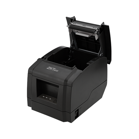 ZKTeco ZKP8005 thermal printer open top view: Features auto-cutter and easy paper loading. Reliable receipt printing solution for retail and hospitality in Kampala and Uganda.