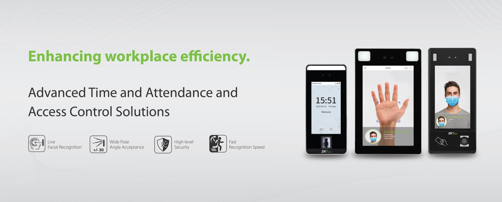 ZKTeco SenseFace facial recognition access control system in Uganda with RFID and biometric authentication for secure entry