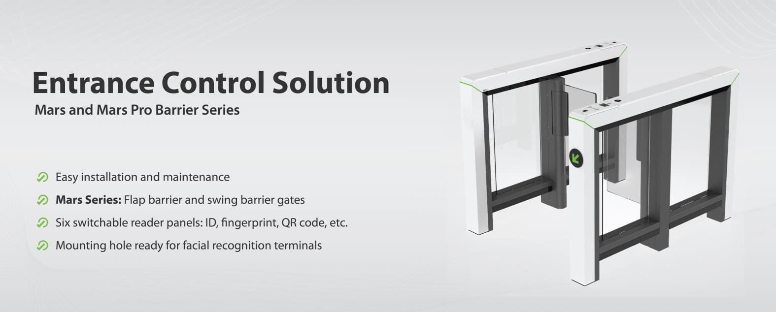 ZKTeco entrance control system and flap barriers in Uganda for secure access control in offices and buildings in Kampala